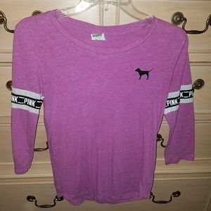 PINK purple 3/4 length sleeve top